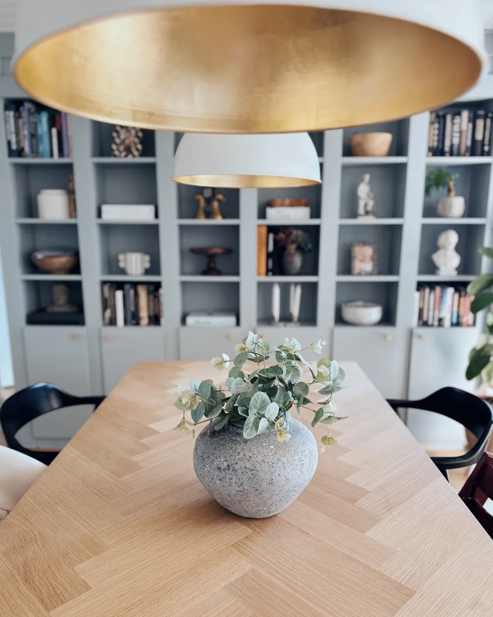 Candeeiro De Teto Branco E Dourado Cetina