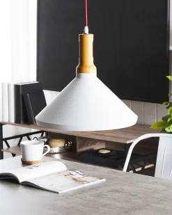 Candeeiro De Teto Branco E Dourado Liard