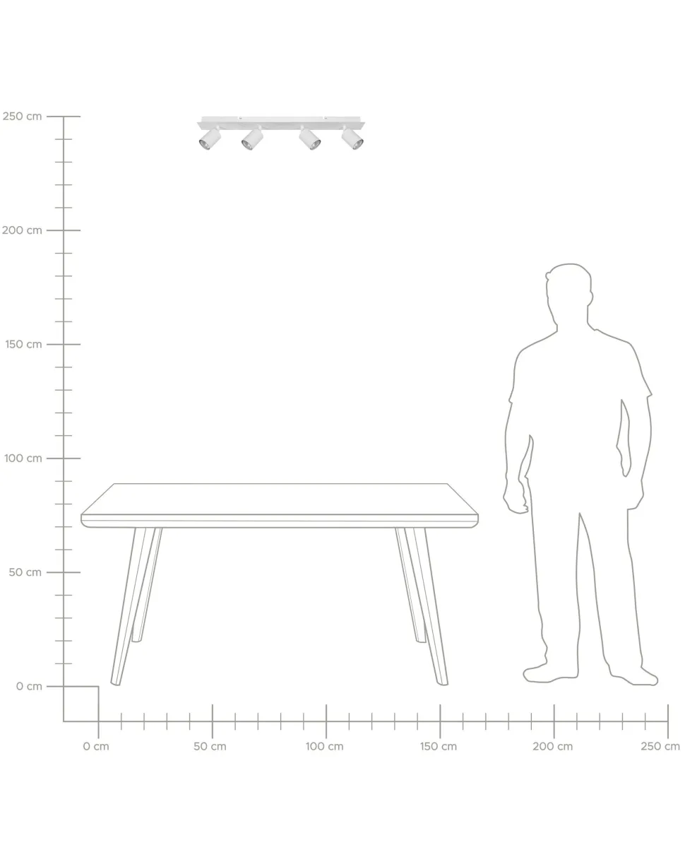 Candeeiro De Teto Branco Tigris