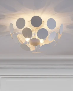 Candeeiro De Teto Branco Para 3 Lampadas Maritsa