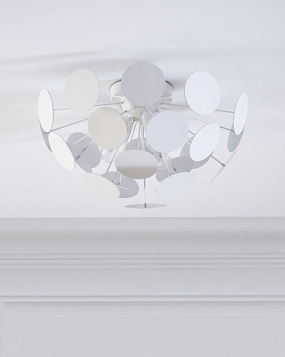 Candeeiro De Teto Branco Para 3 Lampadas Maritsa