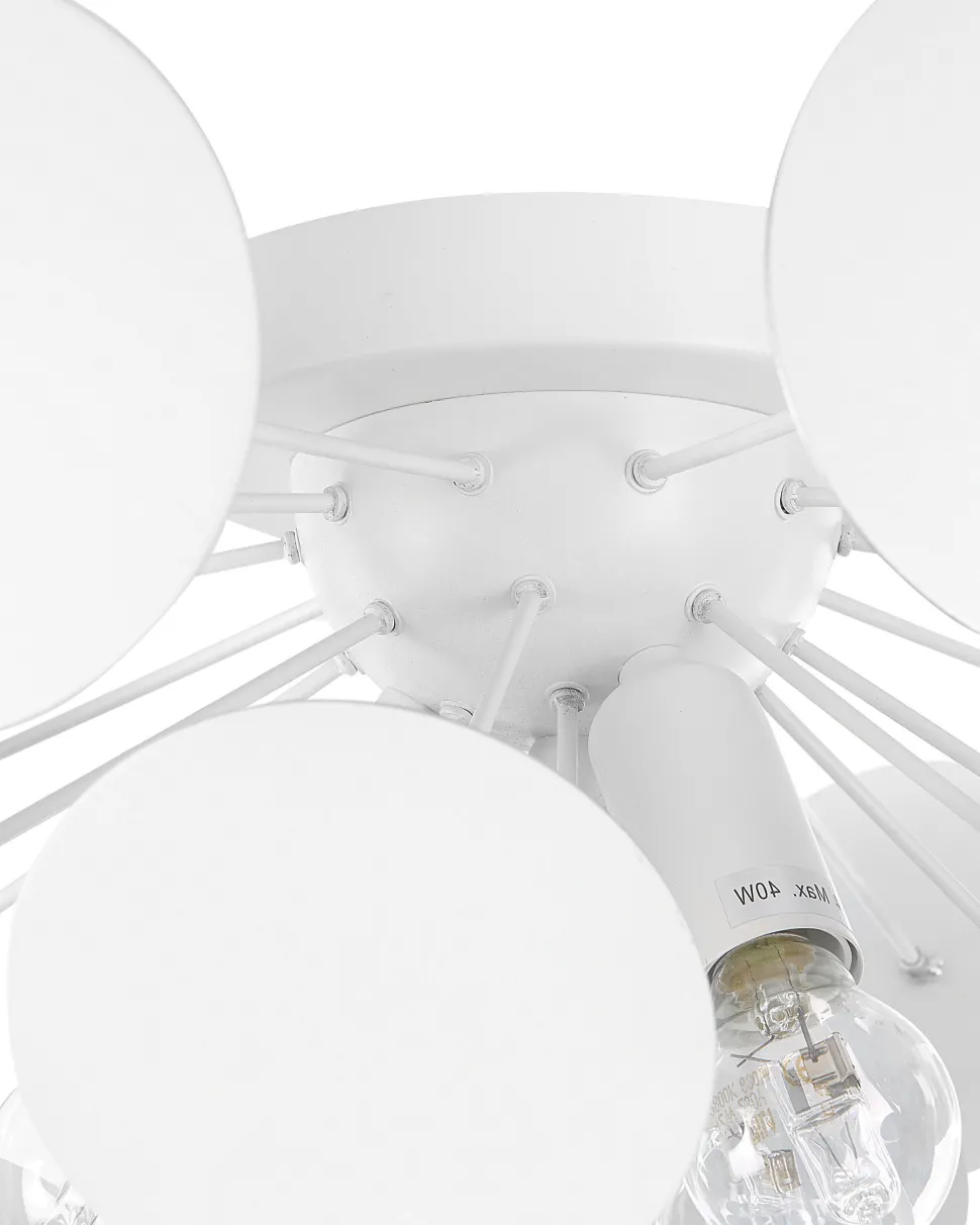 Candeeiro De Teto Branco Para 3 Lampadas Maritsa