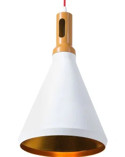 Candeeiro De Teto Branco E Dourado Mackenzie