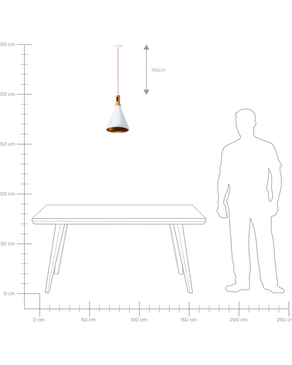 Candeeiro De Teto Branco E Dourado Mackenzie