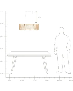 Candeeiro De Teto Castanho Claro Chari
