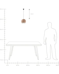 Candeeiro De Teto Castanho Claro Drino
