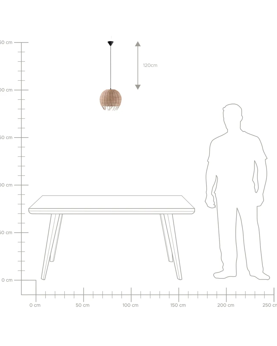 Candeeiro De Teto Castanho Claro Drino