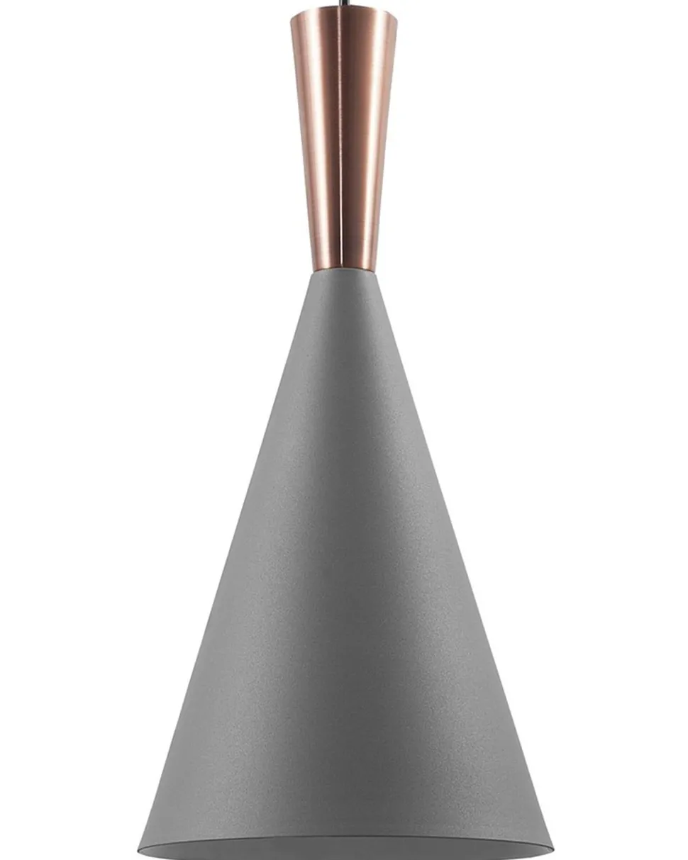 Candeeiro De Teto Cinzento E Cor Cobre Tagus