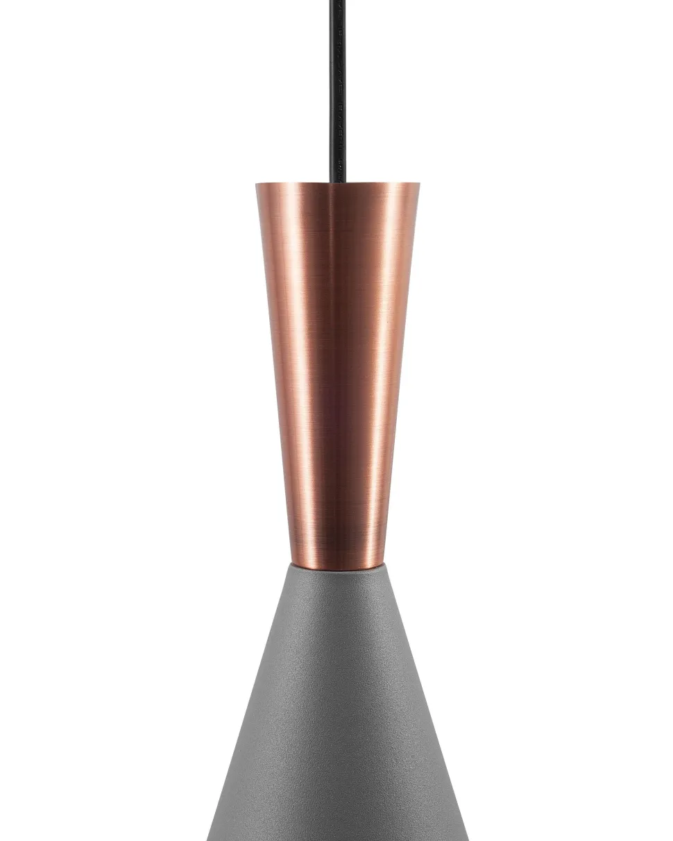 Candeeiro De Teto Cinzento E Cor Cobre Tagus