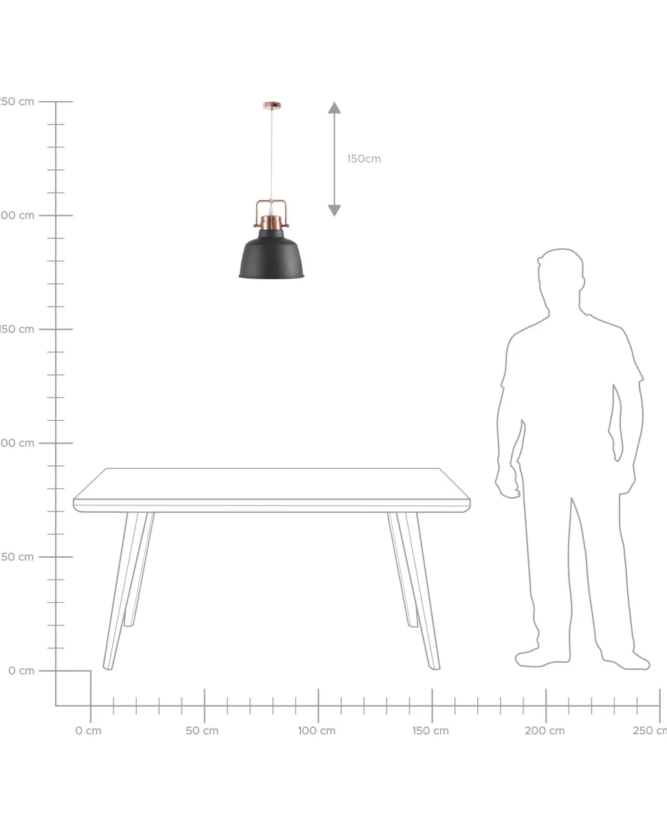 Candeeiro De Teto Cinzento Grafite Narmada