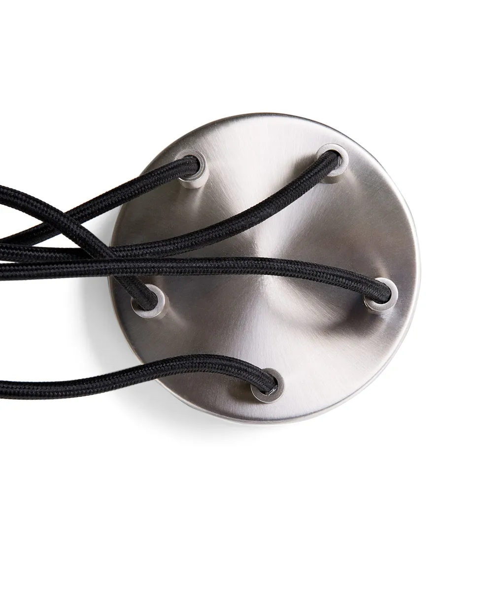 Candeeiro De Teto Com 5 Abajures Cinzento E Castanho Claro Apure