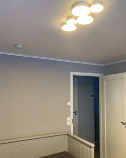 Candeeiro De Teto Com 5 Focos Led Em Metal Prateado Luga