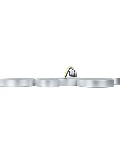 Candeeiro De Teto Com 5 Focos Led Em Metal Prateado Luga