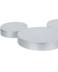 Candeeiro De Teto Com 5 Focos Led Em Metal Prateado Luga