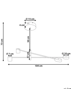 Candeeiro De Teto Com 4 Focos Em Metal Preto Bandon