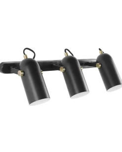 Candeeiro De Teto Com 3 Focos Preto Tyria