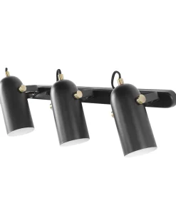 Candeeiro De Teto Com 3 Focos Preto Tyria