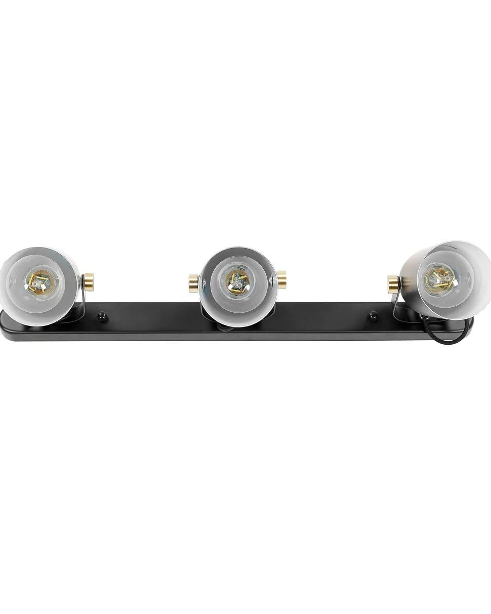 Candeeiro De Teto Com 3 Focos Preto Tyria