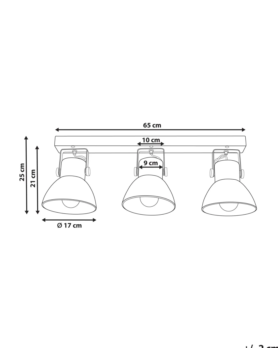 Candeeiro De Teto Com 3 Focos Em Madeira Escura Pennai