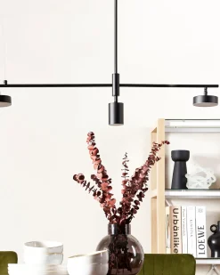 Candeeiro De Teto Com 4 Focos Led Em Metal Preto Foyle