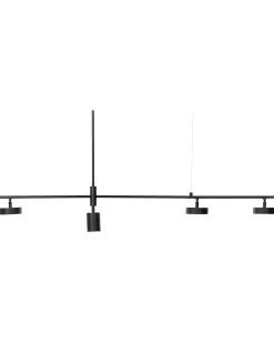 Candeeiro De Teto Com 4 Focos Led Em Metal Preto Foyle