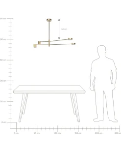 Candeeiro De Teto Com 4 Focos Em Metal Dourado Bandon