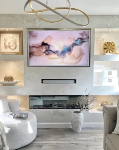 Candeeiro De Teto Com Led Em Metal Dourado Tumen