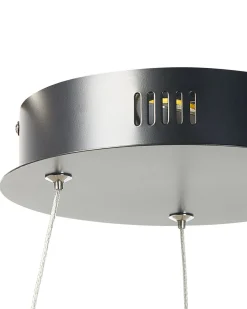 Candeeiro De Teto Com Led Em Metal Preto Pibor