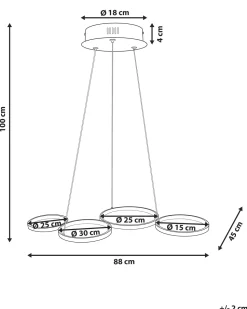 Candeeiro De Teto Com Led Em Metal Preto Pibor