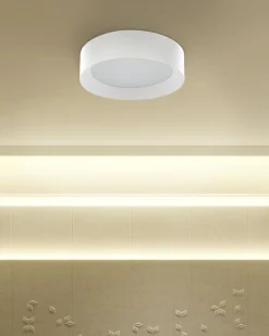 Candeeiro De Teto Com Led Em Metal Branco 45 Cm Loei