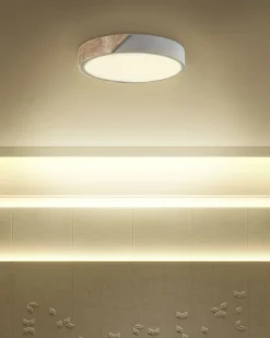 Candeeiro De Teto Com Led Em Metal Cinzento E Castanho Claro 31 Cm Pattani