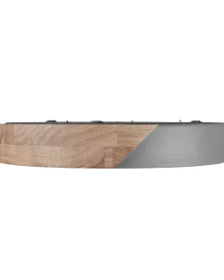 Candeeiro De Teto Com Led Em Metal Cinzento E Castanho Claro 31 Cm Pattani