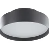 Candeeiro De Teto Com Led Em Metal Preto 45 Cm Moei