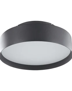 Candeeiro De Teto Com Led Em Metal Preto 45 Cm Moei