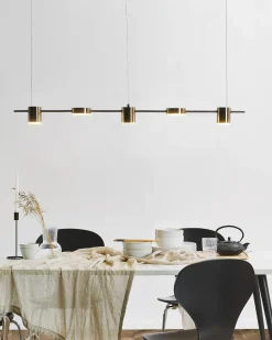 Candeeiro De Teto Cor De Latao Com Led Integrado Sestra