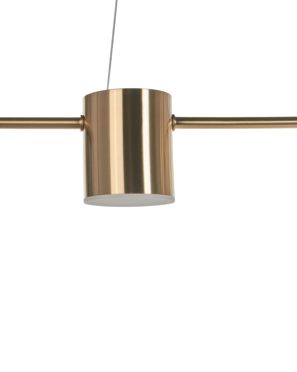 Candeeiro De Teto Cor De Latao Com Led Integrado Sestra