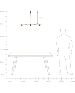 Candeeiro De Teto Cor De Latao Com Led Integrado Sestra