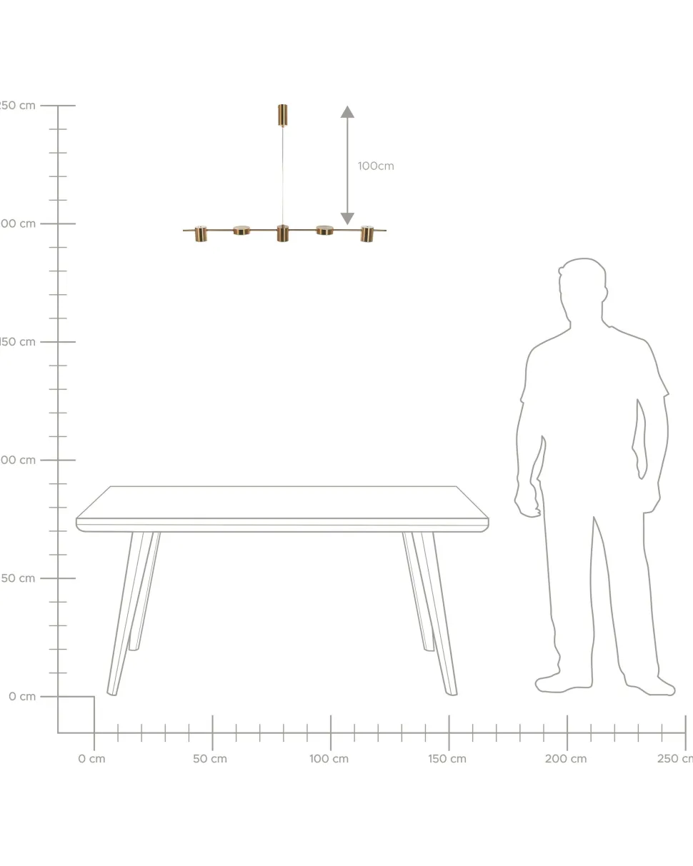 Candeeiro De Teto Cor De Latao Com Led Integrado Sestra