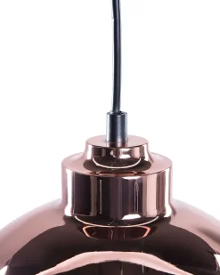 Candeeiro De Teto Cor De Cobre Com Aros Pretos Monte