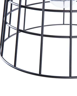 Candeeiro De Teto Cor De Cobre Com Aros Pretos Monte