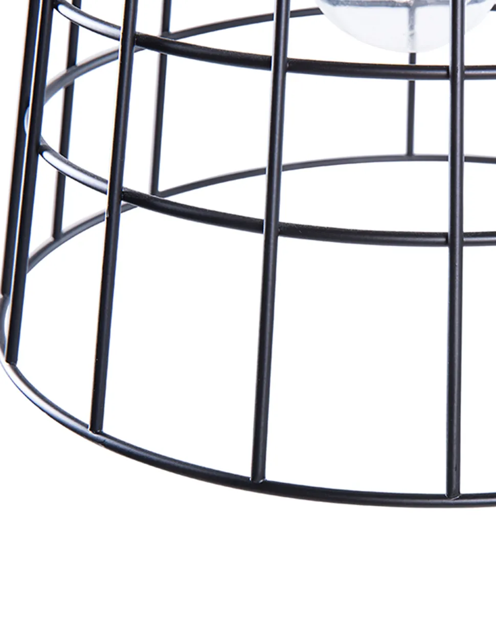 Candeeiro De Teto Cor De Cobre Com Aros Pretos Monte