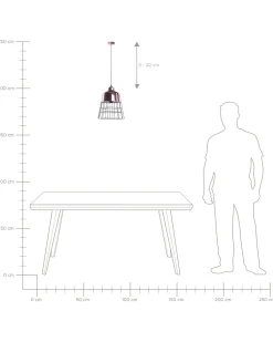 Candeeiro De Teto Cor De Cobre Com Aros Pretos Monte