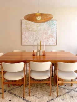 Candeeiro De Teto De Bambu Castanho Claro Boyne L