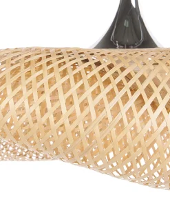 Candeeiro De Teto De Bambu Castanho Claro Boyne L