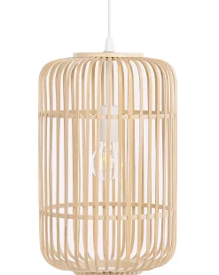 Candeeiro De Teto De Bambu Castanho Claro Aisne