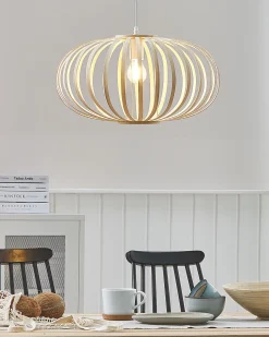 Candeeiro De Teto De Bambu Castanho Claro Havel