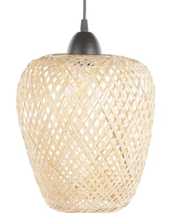 Candeeiro De Teto De Bambu Castanho Claro Bomu