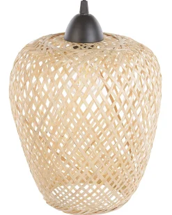 Candeeiro De Teto De Bambu Castanho Claro Bomu