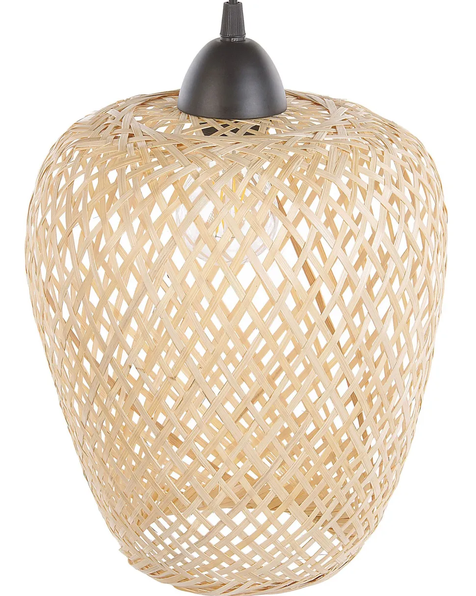 Candeeiro De Teto De Bambu Castanho Claro Bomu