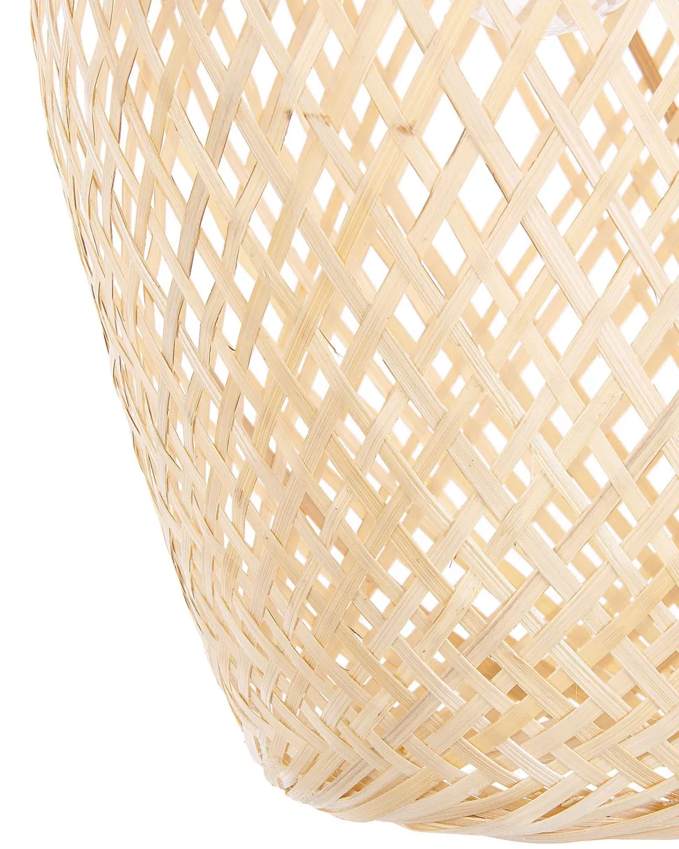 Candeeiro De Teto De Bambu Castanho Claro Bomu